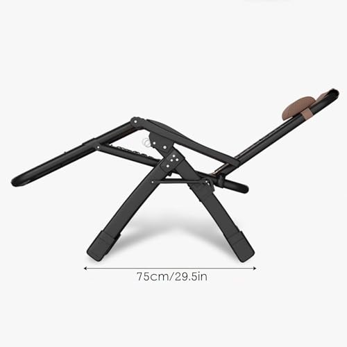 FLEPYHB Tumbona de Gravedad Cero Plegable para Exterior, con Reposacabezas y Portavasos, Ideal para Piscina, Playa o Camping