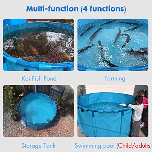 Blue Relax - Piscina con marco de metal sobre el suelo con válvula de drenaje para patio grande/mini hogar al aire libre tamaños de 3 a 33 pies