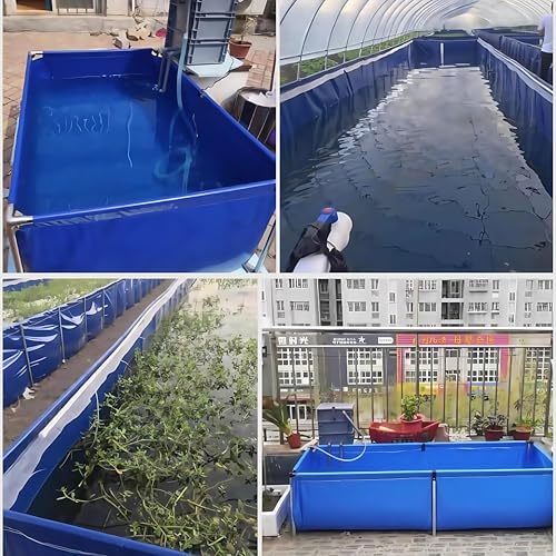 Piscina rectangular sobre el suelo, lona de PVC duradera, reutilizable, para niños, piscina, jardín, riego al aire libre, acuario al aire libre, tanque de agua, transportador de agua plegable