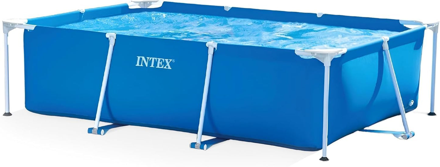 Piscina Desmontable Rectangular Intex 300x200x75 cm, 3800 Litros, Color Azul, con Kit de Montaje
