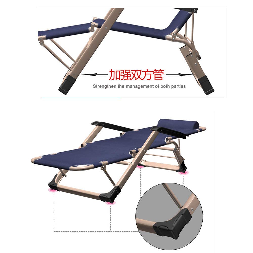 Sillas al Aire Libre, Tumbona, Patio, Playa, jardín, Camping, Pesca, Silla reclinable, Piscina Ajustable, sillón reclinable al Aire Libre, sillón reclinable, sillón reclinable Relax-Blue