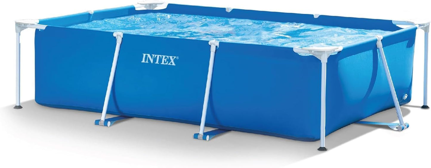Piscina Desmontable Rectangular Intex 300x200x75 cm, 3800 Litros, Color Azul, con Kit de Montaje