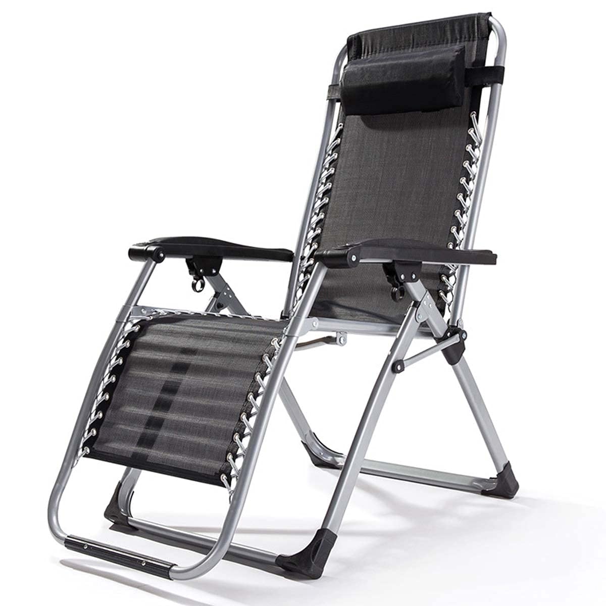 BTZHY Sillón Reclinable Plegable con Almohada, Silla de Playa Ajustable para Exterior, Piscina o Terraza