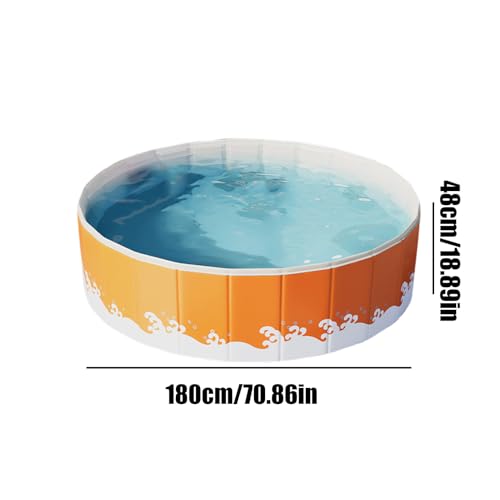 Piscina hinchable plegable - Piscinas no hinchables | Piscina no inflamable | Piscina enterrada no | Bañera portátil que ahorra espacio para adultos, fiestas en el agua en el jardín o al aire libre
