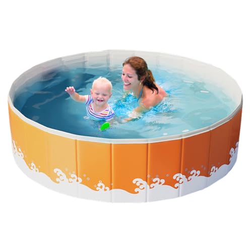 Piscina hinchable plegable - Piscinas no hinchables | Piscina no inflamable | Piscina enterrada no | Bañera portátil que ahorra espacio para adultos, fiestas en el agua en el jardín o al aire libre