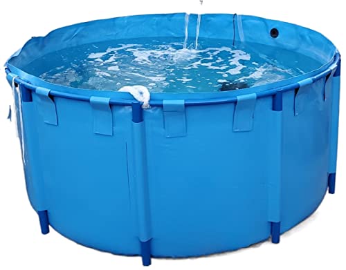 Blue Relax Pool - Piscina con marco de metal sobre el suelo con válvula de drenaje, piscina grande para patio trasero al aire libre, 3 pies a 33 pies