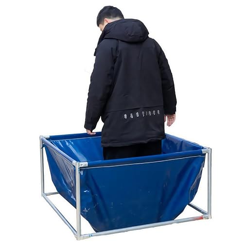 Piscina rectangular sobre el suelo, lona de PVC duradera, reutilizable, para niños, piscina, jardín, riego al aire libre, acuario al aire libre, tanque de agua, transportador de agua plegable