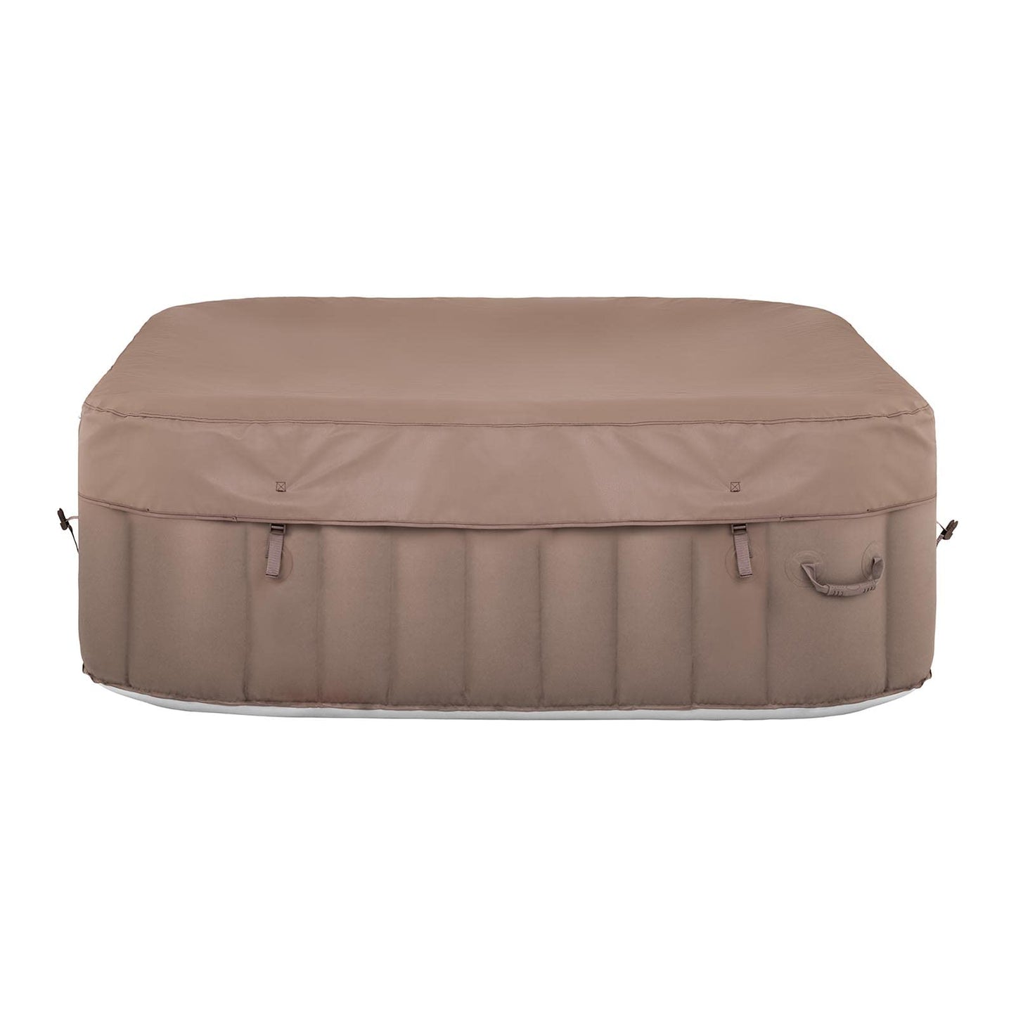 SPA Hinchable para 6 Personas, Capacidad 900 L, con 130 Salidas de Aire, Piscina de Hidromasaje Portátil en Color Beige/Blanco – Ideal para Exterior