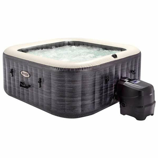 Intex 55090 - SPA Hinchable Exterior e Interior para 4 Personas, Medidas 175x175cm, Capacidad 795 litros, Temperatura del Agua 10º- 40º, SPA Inflable, bañera