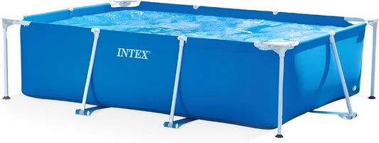 Piscina Desmontable Rectangular Intex 300x200x75 cm, 3800 Litros, Color Azul, con Kit de Montaje