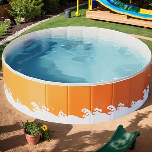 Piscina hinchable plegable - Piscinas no hinchables | Piscina no inflamable | Piscina enterrada no | Bañera portátil que ahorra espacio para adultos, fiestas en el agua en el jardín o al aire libre