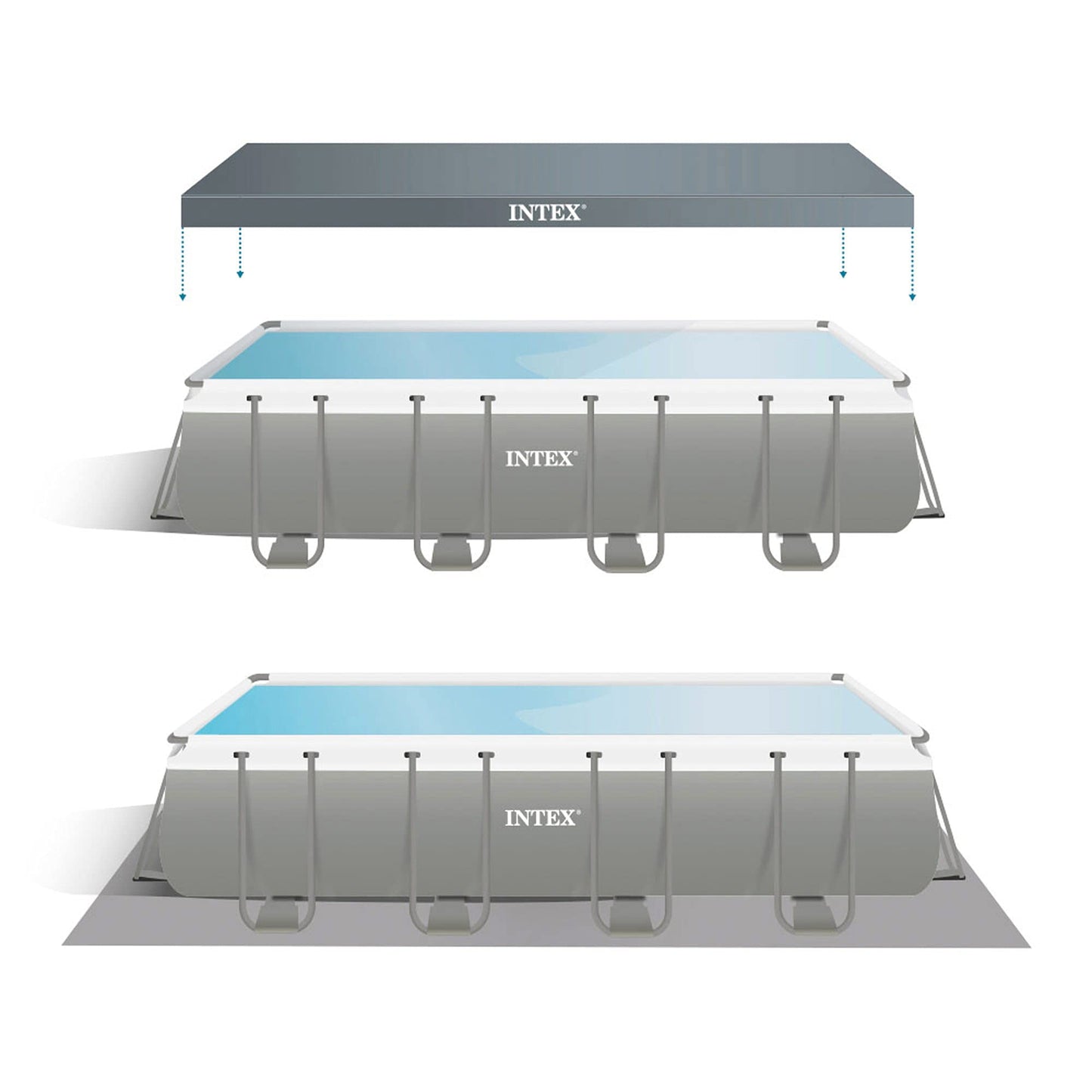 Piscina Desmontable Rectangular INTEX Ultra XTR Frame 549x274x132 cm con Depuradora Incluida