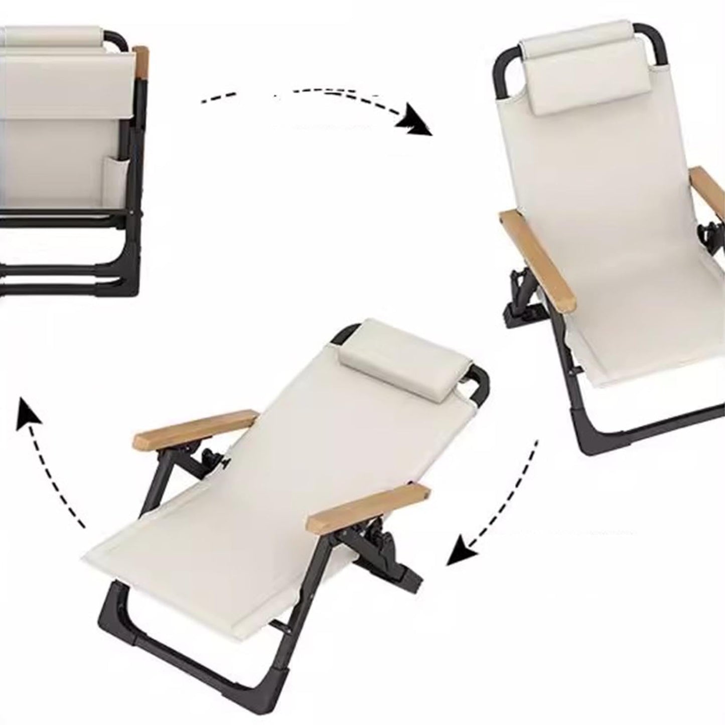 Silla Reclinable de Camping Plegable FLEPYHB para Exterior e Interior, Gravedad Cero, Tela Oxford, Ideal para Patio, Césped y Piscina