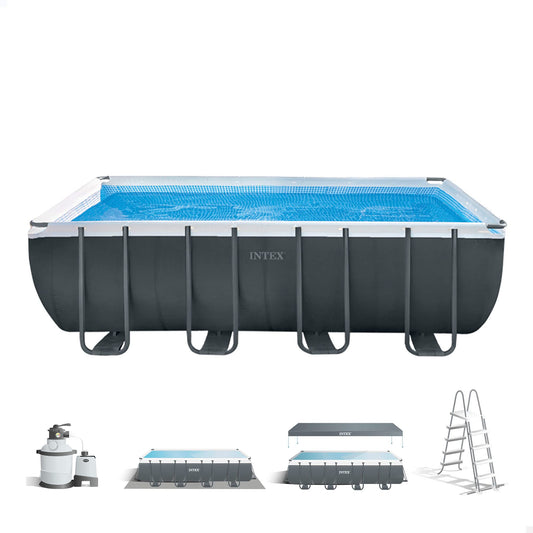 Piscina Desmontable Rectangular INTEX Ultra XTR Frame 549x274x132 cm con Depuradora Incluida