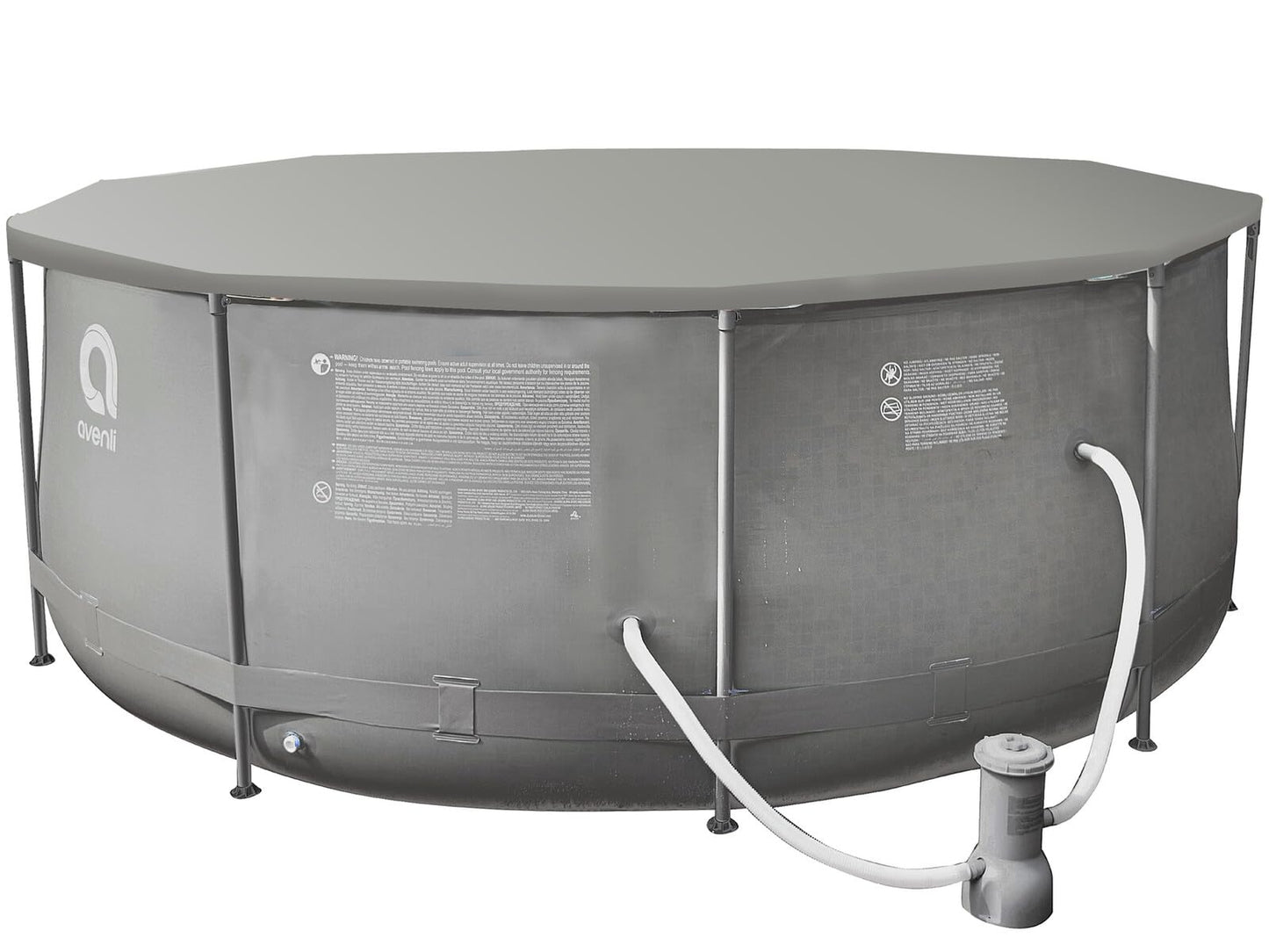Piscina Desmontable JILONG 360 x 122 cm, Capacidad 12.178 L, Estructura Resistente para Jardín o Exterior