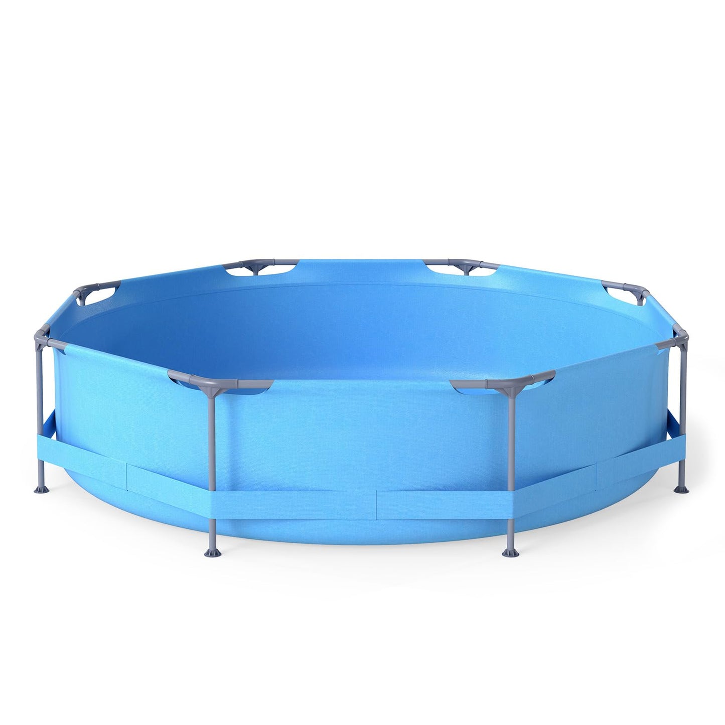 RELAX4LIFE Piscina Desmontable Redonda Ø360x76cm con Marco de Metal para 3-4 Adultos, Piscina con Depuradora y Pared Triple Capa para Jardín, Patio, Terraza, Montaje sin Herramientas (6125 L)