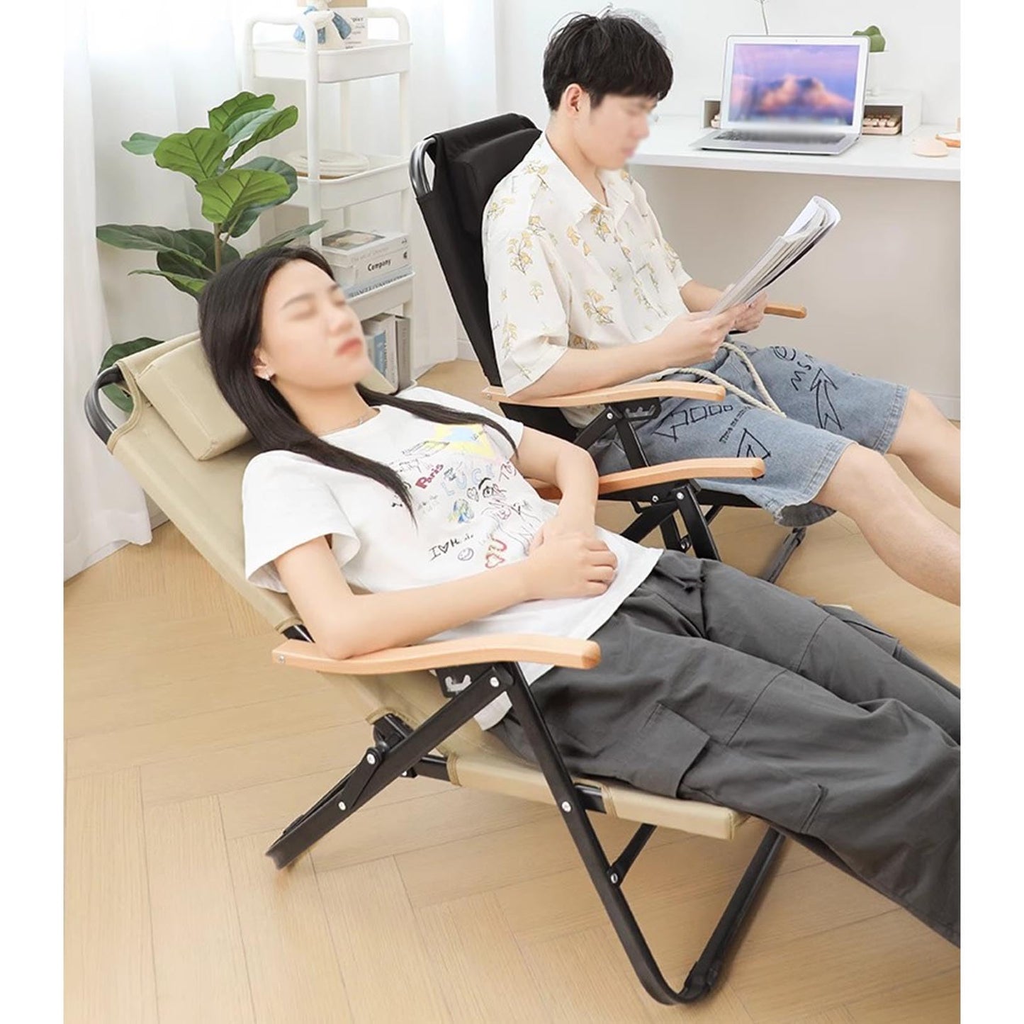 Silla Reclinable de Camping Plegable FLEPYHB para Exterior e Interior, Gravedad Cero, Tela Oxford, Ideal para Patio, Césped y Piscina