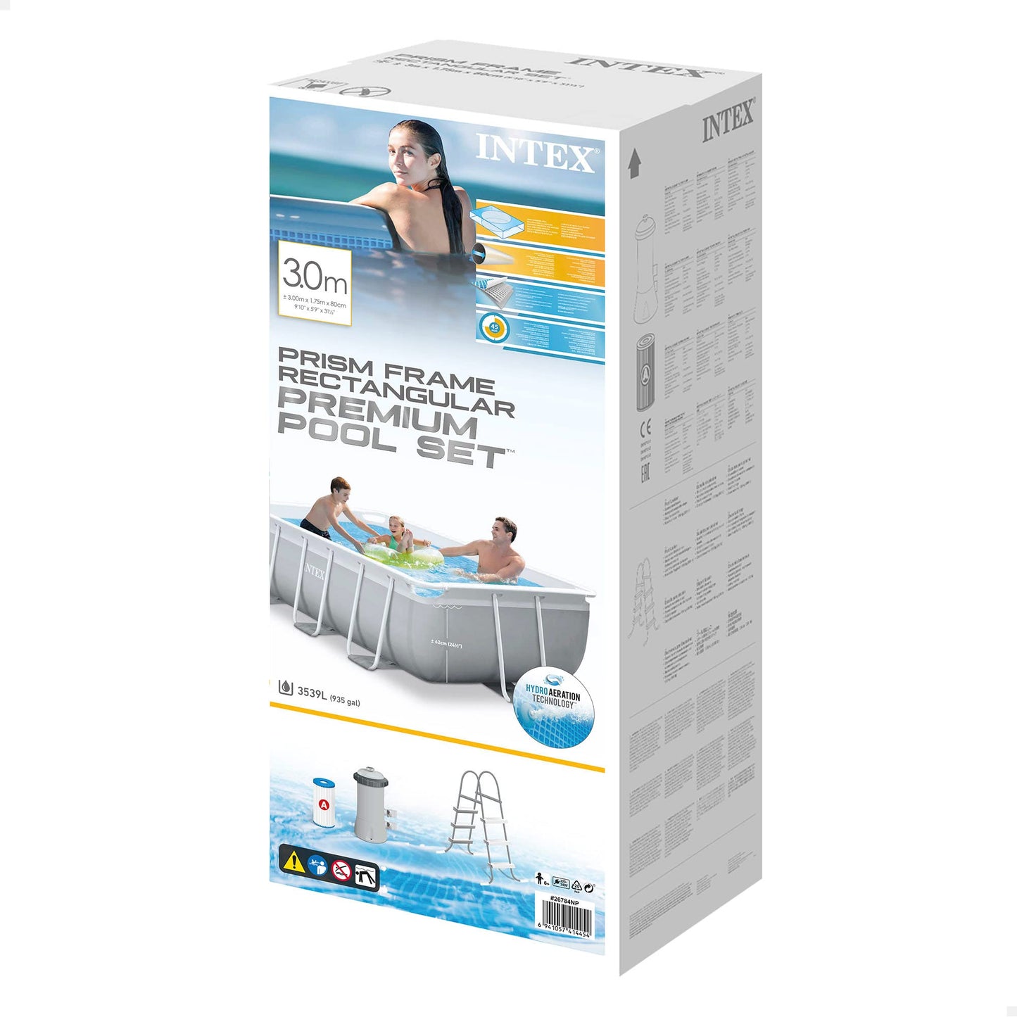 INTEX 55210 - Piscina Rectangular Prism Frame 300x175x80 cm con depuradora